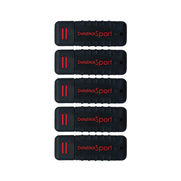 Centon DataStick Pro USB 20 Flash Drives 64GB Sport Black Pack Of 5 Flash Drives S1U2W164G5B