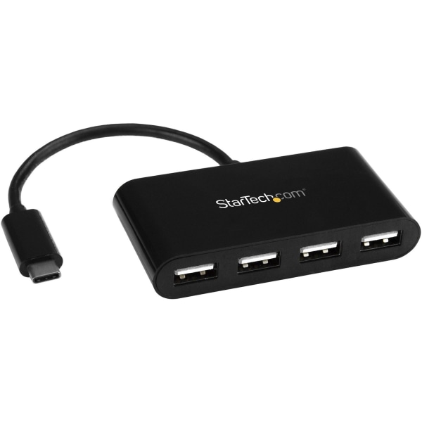 4 Port USB C Hub - Mini Hub - USB-C to 4x USB-A - USB 2.0 Hub - USB Type C Hub - USB C to USB Hub - USB C Port Expander