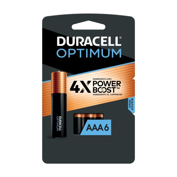 UPC 041333032641 product image for Duracell® Optimum AAA Alkaline Batteries, Pack Of 6 | upcitemdb.com