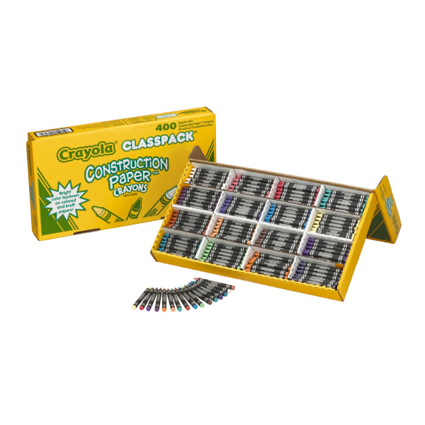 UPC 071662116170 product image for Crayola® Construction Paper Crayons, Assorted Colors, Box Of 400 | upcitemdb.com