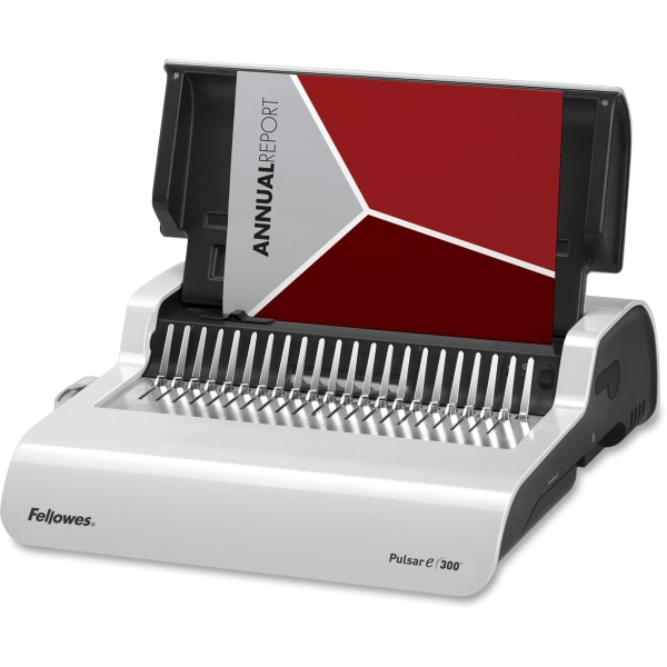 Fellowes® Pulsar Comb Manual Binding Machine With Starter Kit, White/Black -  5216701