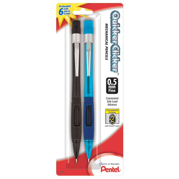 UPC 072512045022 product image for Pentel® Quicker Clicker™ Mechanical Pencil, 0.5mm, #2 Lead, Assorted Barrel, Pac | upcitemdb.com