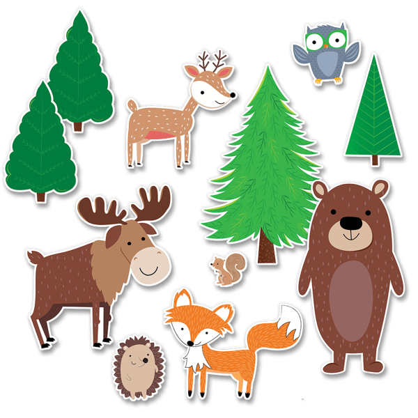 Creative Teaching Press Jumbo Woodland Friends Bulletin Board Set  11 Pieces