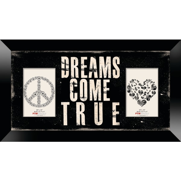 PTM Images Photo Frame, Dreams Come True, 22H x 1 1/4W x 12D, Black