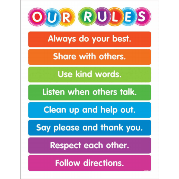 ISBN 9781338127980 product image for Color Your Classroom Chart, Our Rules, 17