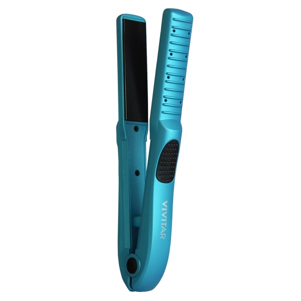 Vivitar Hair Straightening Flat Iron, 9 1/4"h X 1 1/2"w X 1"d, Aqua