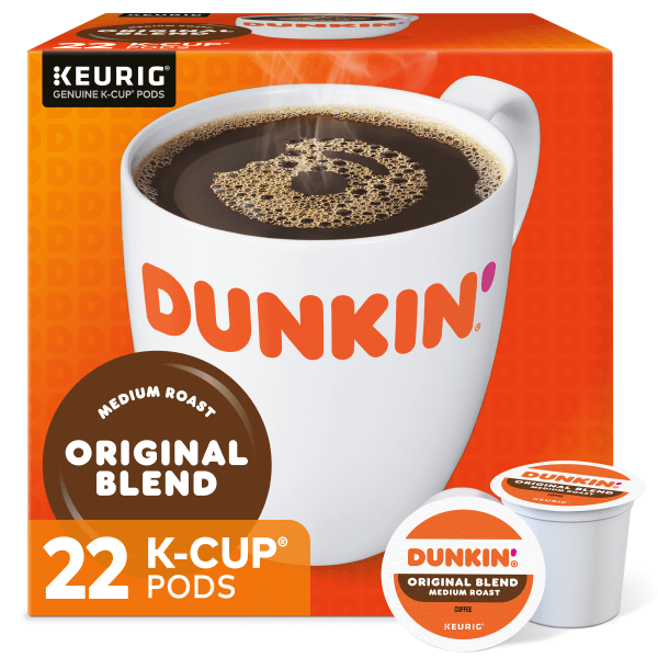 ((BBD:06/JAN/2024)) Dunkin' Donuts - Original Blend Coffee Medium Roast Coffee Pods, 22 Pack