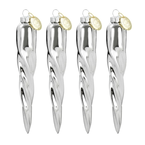 UPC 085081203267 product image for Martha Stewart Holiday Icicle 4-Piece Ornament Set, Silver | upcitemdb.com