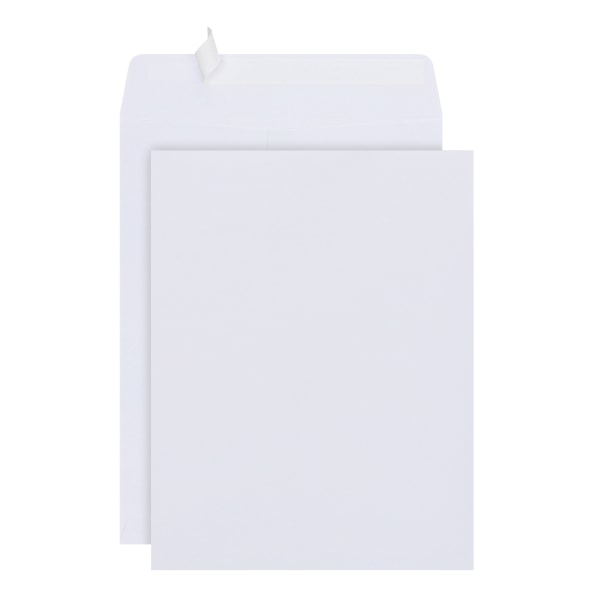 Office Depot Clean Seal(TM) Catalog Envelopes  10in. x 13in.  White  Pack Of 100  77925