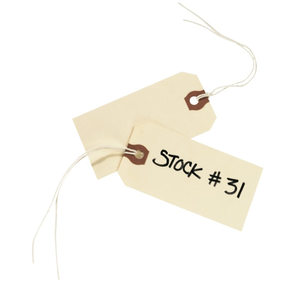 Avery Price Tags with String Attached  11.5 pt. Stock  3-3/4  x 1-7/8   1 000 Manila Hang Tags (12503)