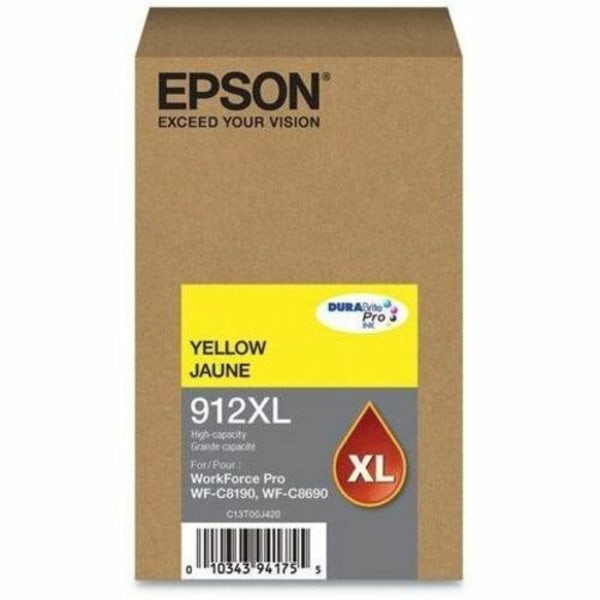 Epson DURABrite Pro 912XL Original High Yield Inkjet Ink Cartridge - Yellow Pack - 4600 Pages