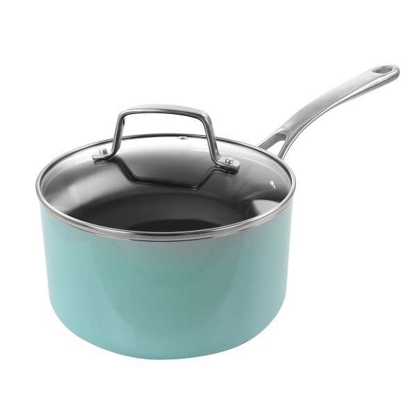 Photos - Other Cookware Martha Stewart Aluminum Saucepan, 3.5 Quart, Turquoise 995116336M 