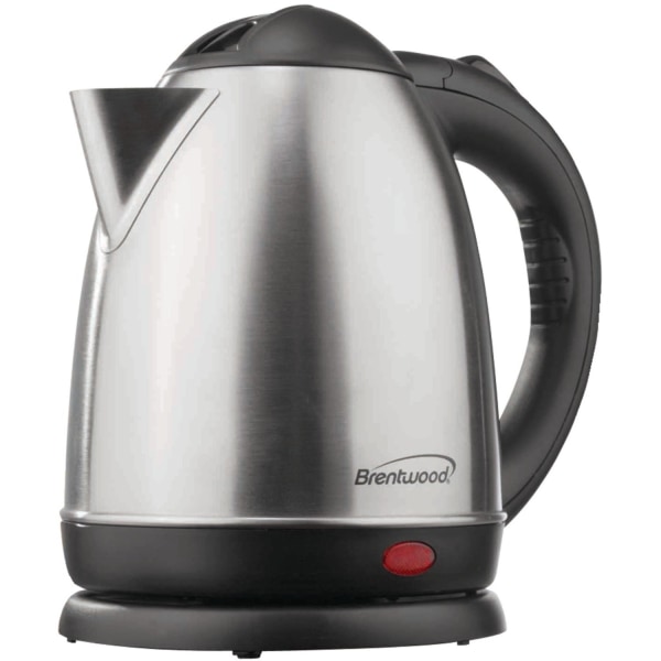 Brentwood 1.5 Liter Stainless Steel Tea Kettle - 1000 W - 1.59 quart - Brushed Stainless Steel -  KT-1780
