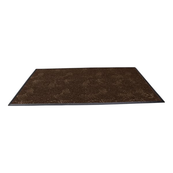 Waterhog Plus Swirl Floor Mat, 48" x 72", Chestnut Brown