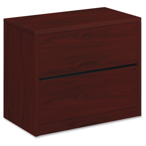 HON® 10500 20""D Lateral 2-Drawer File Cabinet, Mahogany -  10563NN