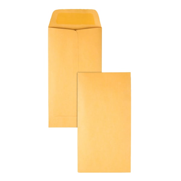 Coin Envelopes, 28lb., No. 7, 31/2"x61/2", 500/BX, Kraft 85227507624