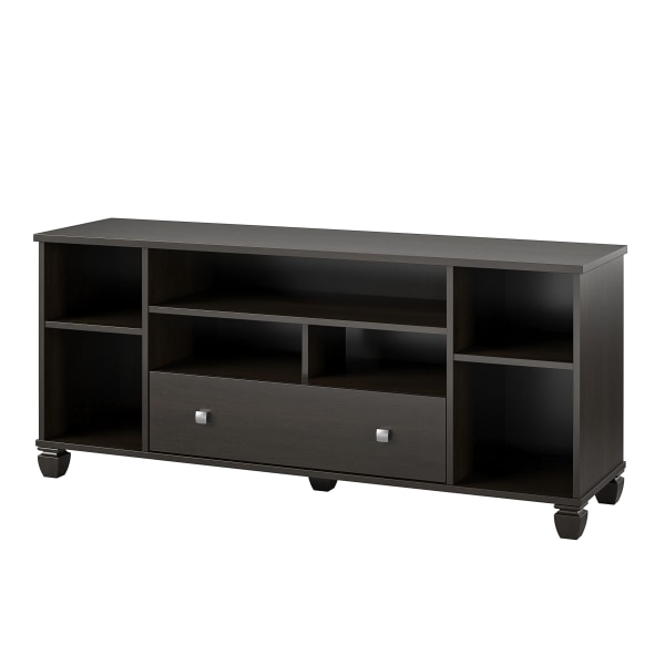 Ameriwood Home Brett TV Stand For TVs Up To 64"", 24-5/16""H x 57-3/4""W x 15-11/16""D, Espresso -  2166303COM