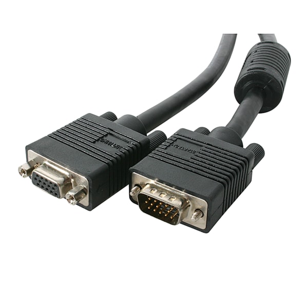 Photos - Cable (video, audio, USB) Startech.com Coax High Resolution VGA Monitor Extension Cable, 3', Black MXT101HQ3 