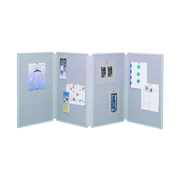 UPC 034138736302 product image for Quartet® 4 Panel Unframed Tabletop Fabric Panel Bulletin Board Display, 72