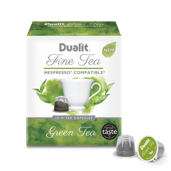 Dualit And Nespresso Compatible Fine Tea NX Capsules Green Tea 22 Grams Carton Of 60