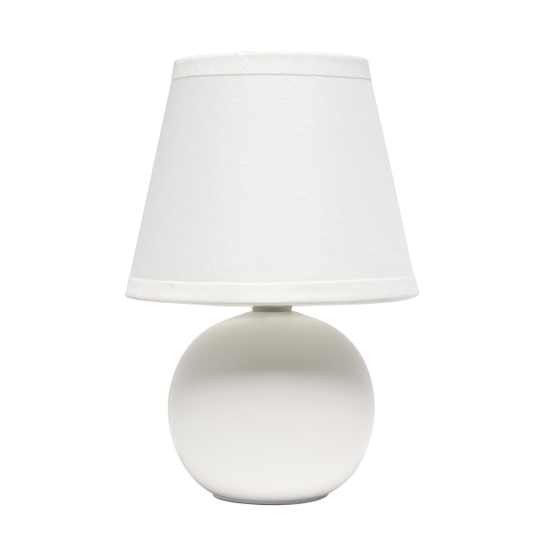 Photos - Floodlight / Street Light Creekwood Home Nauru Petite Ceramic Orb Table Lamp, 8 -11/16"H, Off White Shade/Off White Base