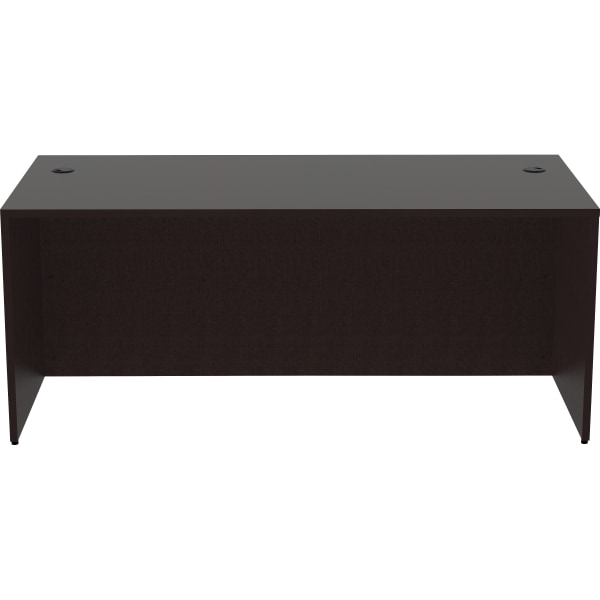 Lorell Essentials 70.9W PVC Desk, Espresso (LLR18206) | Quill