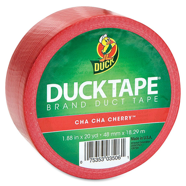Duck tape solid color duck tape, 1.88" x 20 yds., cherry ( pack of 2)