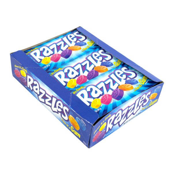 Razzles Gum Assorted Flavors Box Of 24