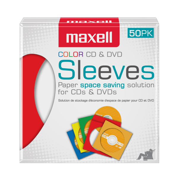 Maxell CD-401 Multi-Color CD & DVD Sleeve -  190134