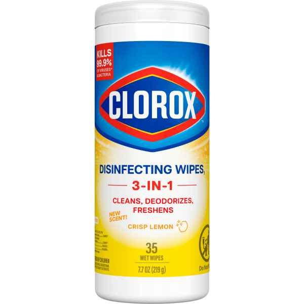 Clorox Disinfecting Wipes Bleach Free Cleaning Wipes  Crisp Lemon  35 Count 01594