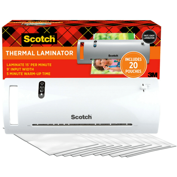 Scotch TL902VP Thermal Laminator  White  9 in.  1 Laminating Machine