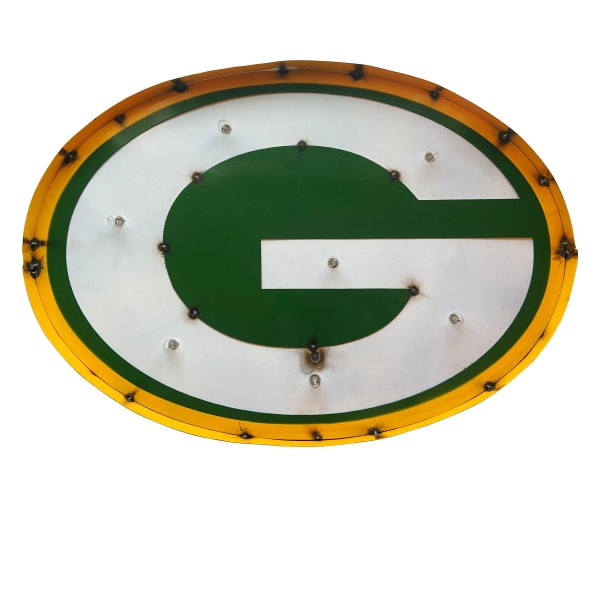 Imperial NFL Logo Lighted Metal Sign, 24"" x 33"", 90% Recycled, Green Bay Packers -  IMP  545-1001