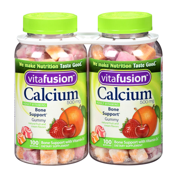 UPC 027917021225 product image for Vitafusion Calcium Gummy Vitamins With Bone Support For Adults, 500 mg, 100 Per  | upcitemdb.com