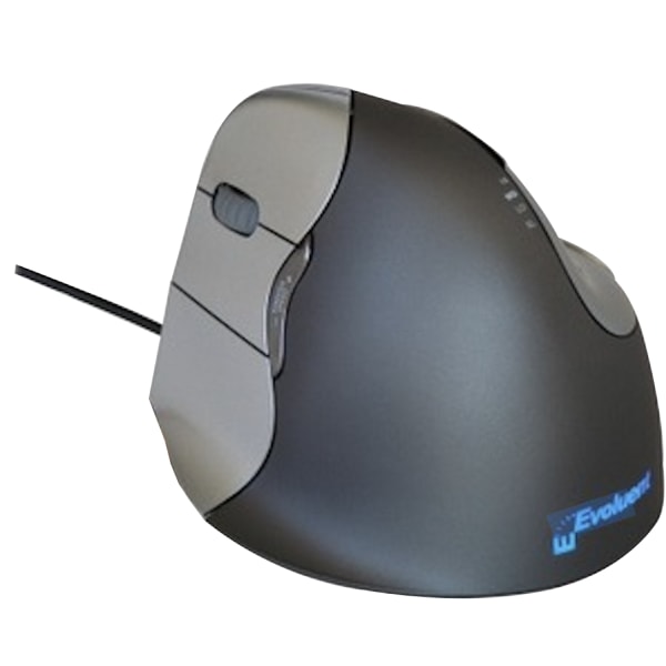 Evoluent VerticalMouse 4 VM4L Laser Mouse, Left-Handed, Gray/Silver | Quill