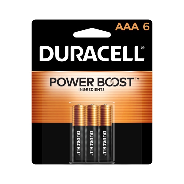 Duracell Coppertop AAA Batteries with Power Boost Ingredients, 6 Count Pack Triple A Battery with Long-lasting Power, Alkaline AAA Battery for Household and Office Devices (B004M7YC8S)