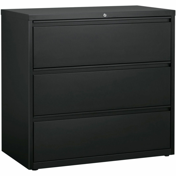 Lorell® 19""D Lateral 3-Drawer Hanging File Cabinet, Charcoal -  60405