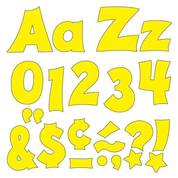 TREND Ready Letters, Friendly Uppercase/Lowercase Combo, 4", Yellow, Pack Of 226