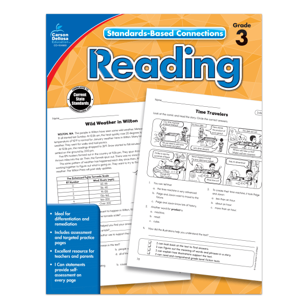 Carson-Dellosa Standards-Based Connections Reading Workbook, Grade 3