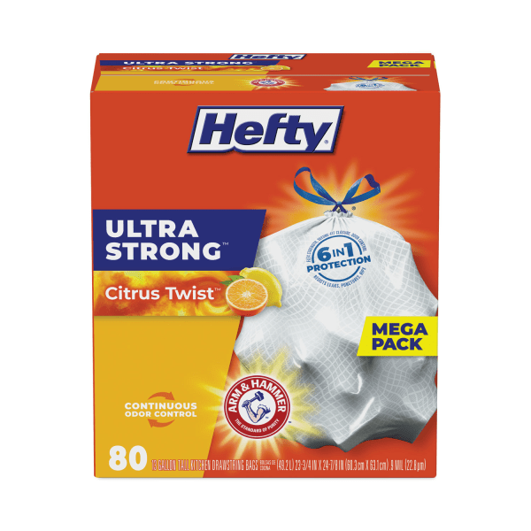 UPC 013700016622 product image for Hefty® Ultra Strong Scented Tall White Kitchen Bags Extra Heavy-Duty, Drawstring | upcitemdb.com