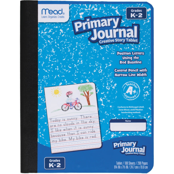 Mead K-2 Classroom Primary Journal, 7-1/2" x 9-4/5", 100 Sheets, Assorted