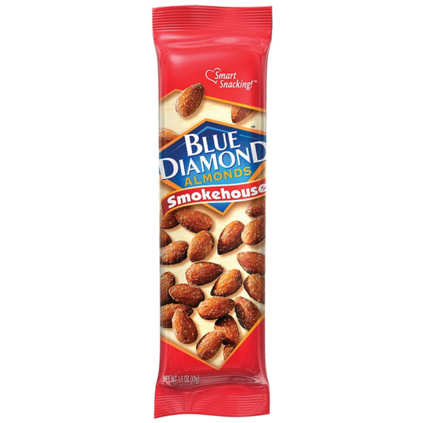 ((Best By: 03/12/2027))BLUE DIAMOND ALMONDS, SMOKEHOUSE, ALMONDS 12 Pack 