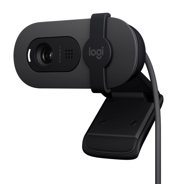 Logitech Brio 100 Full HD 1080p Webcam, 2 Megapixels, Graphite (960-001580) | Quill