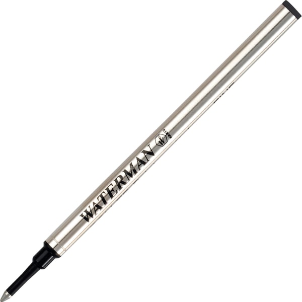 Waterman® Rollerball Pen Refill, Fine Point, 0.5 mm, Black Zerbee