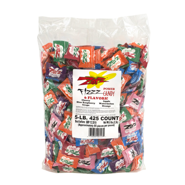Zots Fizz Power Candy 5 Lb Assorted Flavors