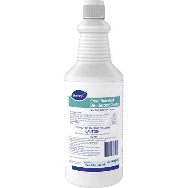 Diversey Crew Neutral Non-Acid Bowl & Bathroom disinfctnt  32 oz Squeeze Bottle  12/CT -DVO100925283