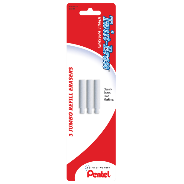 UPC 072512032435 product image for Pentel® Twist-Erase Mechanical Pencil Eraser Refills, Pack Of 3 | upcitemdb.com