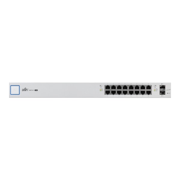 Ubiquiti UniFi US-16-150W Ethernet Switch - 16 Ports - Manageable - Gigabit Ethernet - 1000Base-X, 1000Base-T - 2 Layer Supported - Modular - 2 SFP Sl