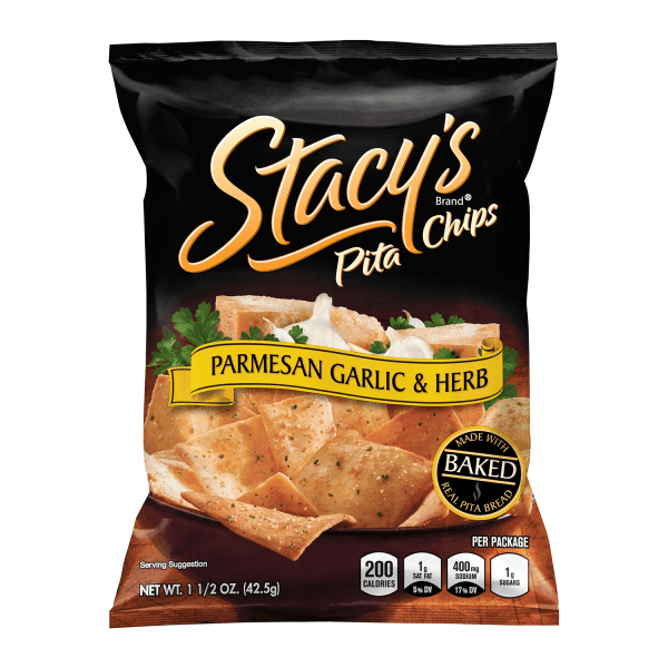 Stacy's Pita Chips Parmesan Garlic Herb, 1.5 oz, 24 Count (028400496513)