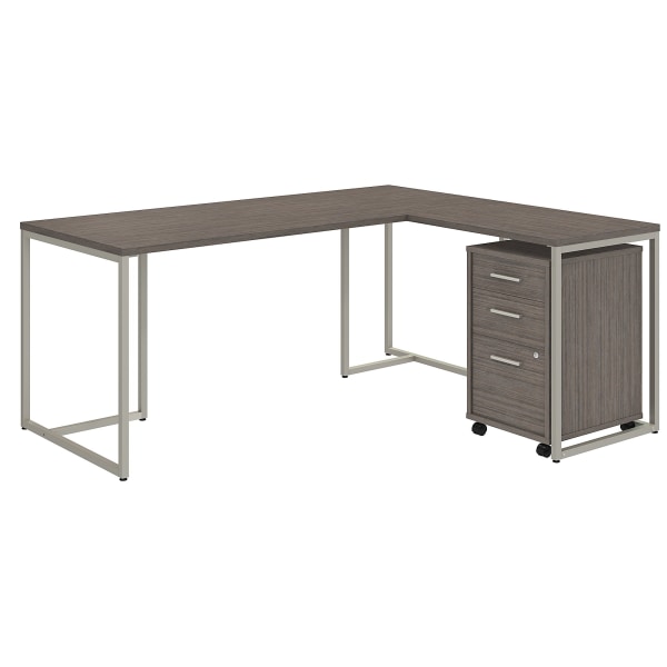 Kathy Ireland Officekathy Ireland Office By Bush Business Furniture Method 72 W L Shaped Desk With 30 W Return And Mobile File Cabinet Storm Gray Standard Delivery Dailymail