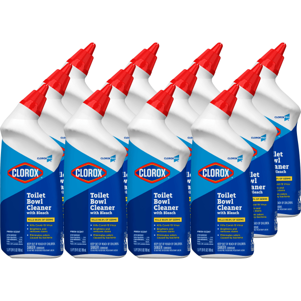 Clorox 31 Toilet Bowl Cleaner With Bleach  Fresh  24oz Bottle  12/carton